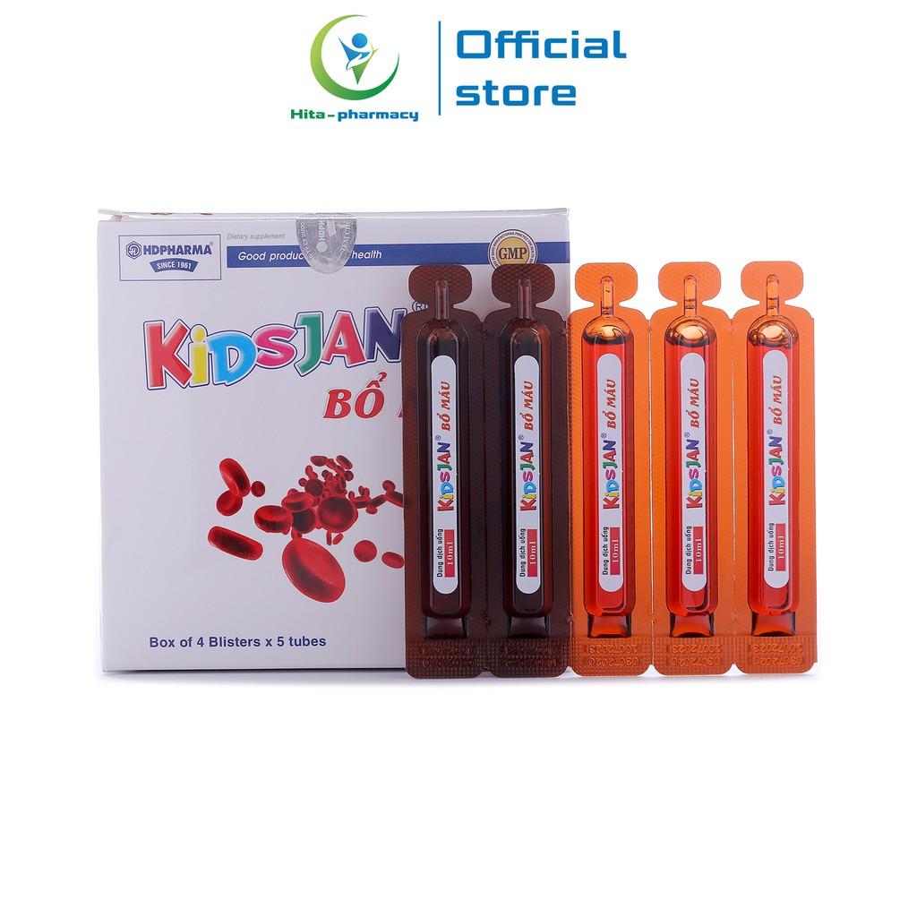 Siro KIDSJAN HDPHARMA Bổ Máu dạng ống bổ sung sắt, acid folic cho người thiếu máu - 20 ống