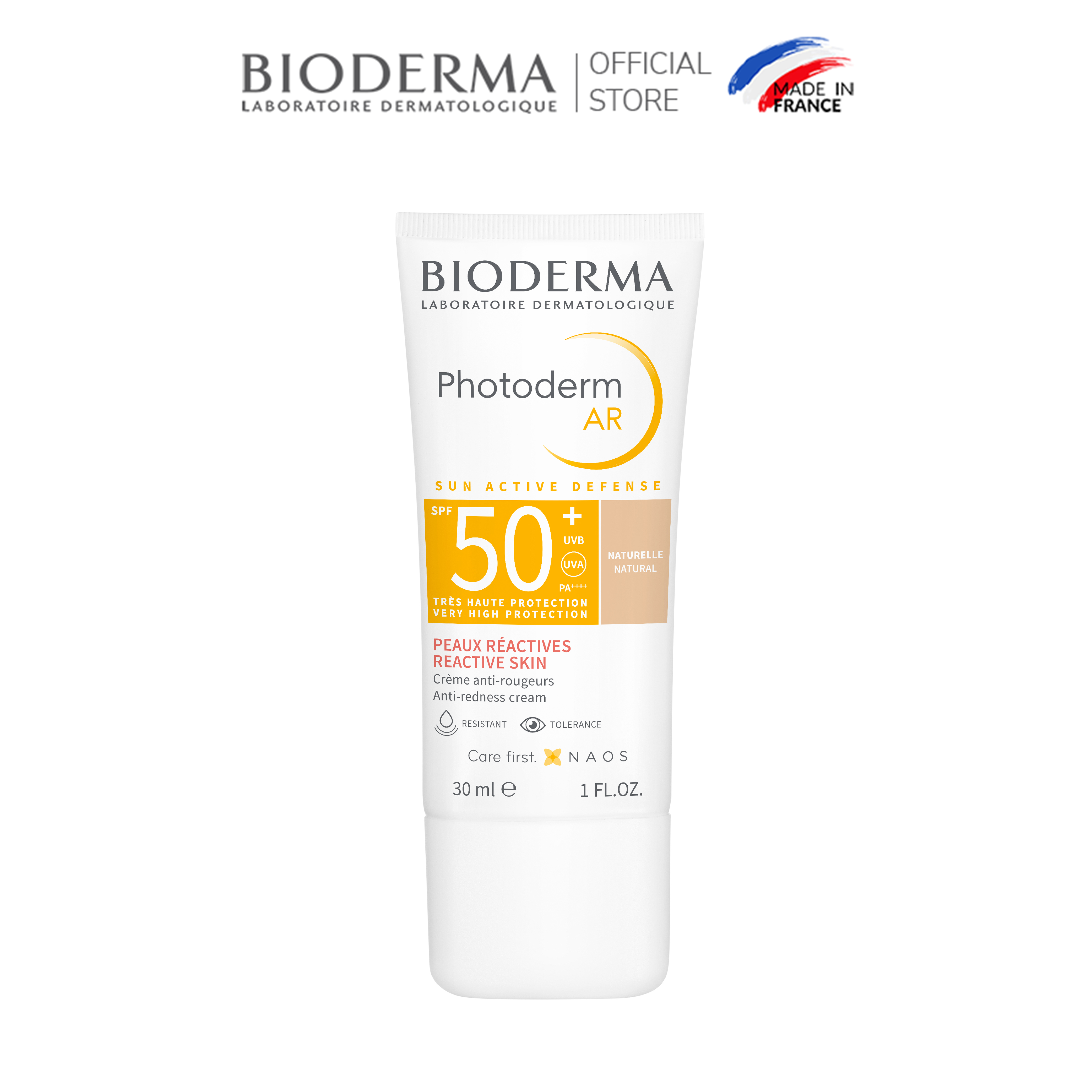 Kem chống nắng làm dịu mẩn đỏ &amp; đều màu da nhạy cảm Bioderma Photoderm AR SPF50+ - 30ml