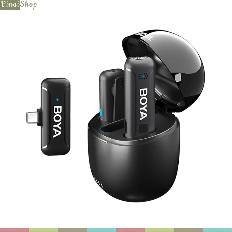 Boya BY-WM3T-U2 / BY-WM3T-D2 - Micro Cài Áo Không Dây 2.4GHz Cho Điện Thoại IOS, Android , Sử Dụng 10 Giờ , Phạm Vi Thu 100m - Hàng chính hãng