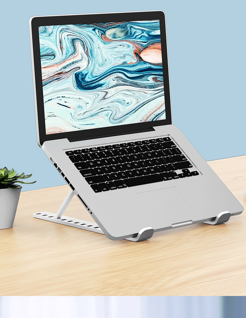 Giá đỡ laptop hỗ trợ tản nhiệt có thể gấp gọn, điều chỉnh nhiều mức độ cao để Laptop, Ipad, Macbook HD00018 (Giao Màu Ngẫu Nhiên)