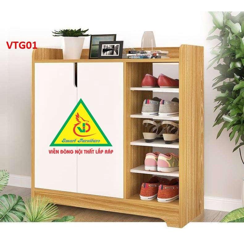 Tủ Giày Hiện Đại Nhiều Ngăn Để Giày, Tiết Kiệm Diện Tích VTG01- Nội thất lắp ráp Viendong Adv