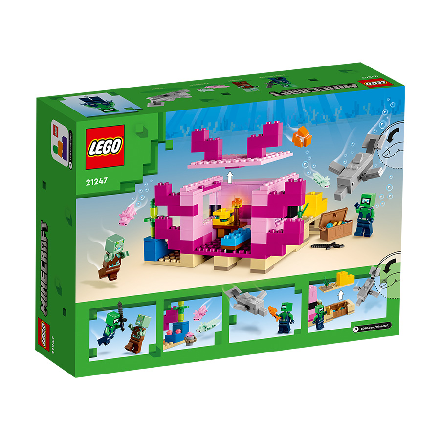 Đồ Chơi Lắp Ráp Ngôi Nhà Cá Axolotl LEGO MINECRAFT 21247 (242 chi tiết)