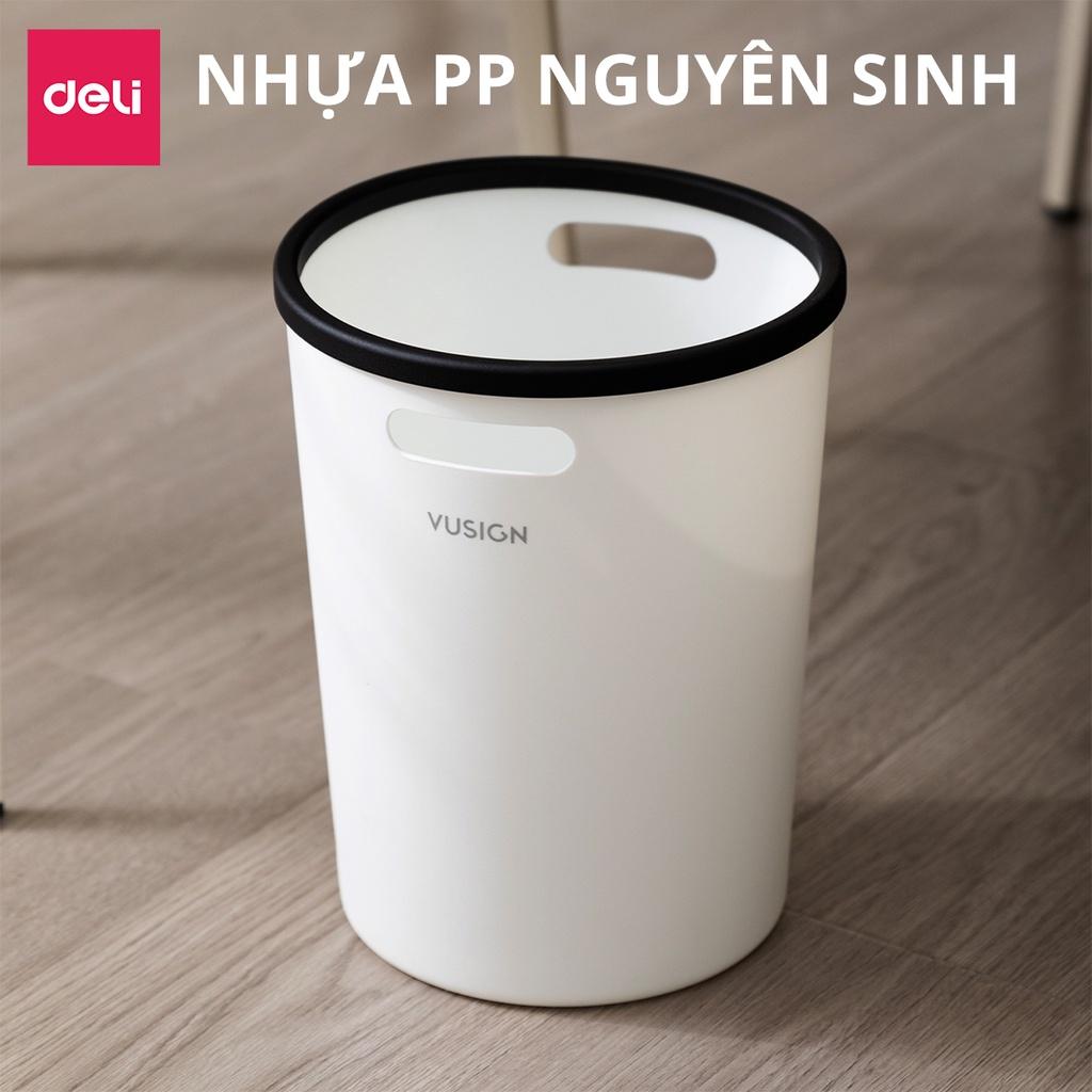 Thùng Rác Văn Phòng Gia Đình 6L Cố Định Túi Rác Deli - Sọt Rác Nhựa Nguyên Sinh Hạn Chế Mùi Hôi Tiện Lợi Tiết Kiệm Không Gian Cho Văn Phòng Nhà Bếp - VS1101