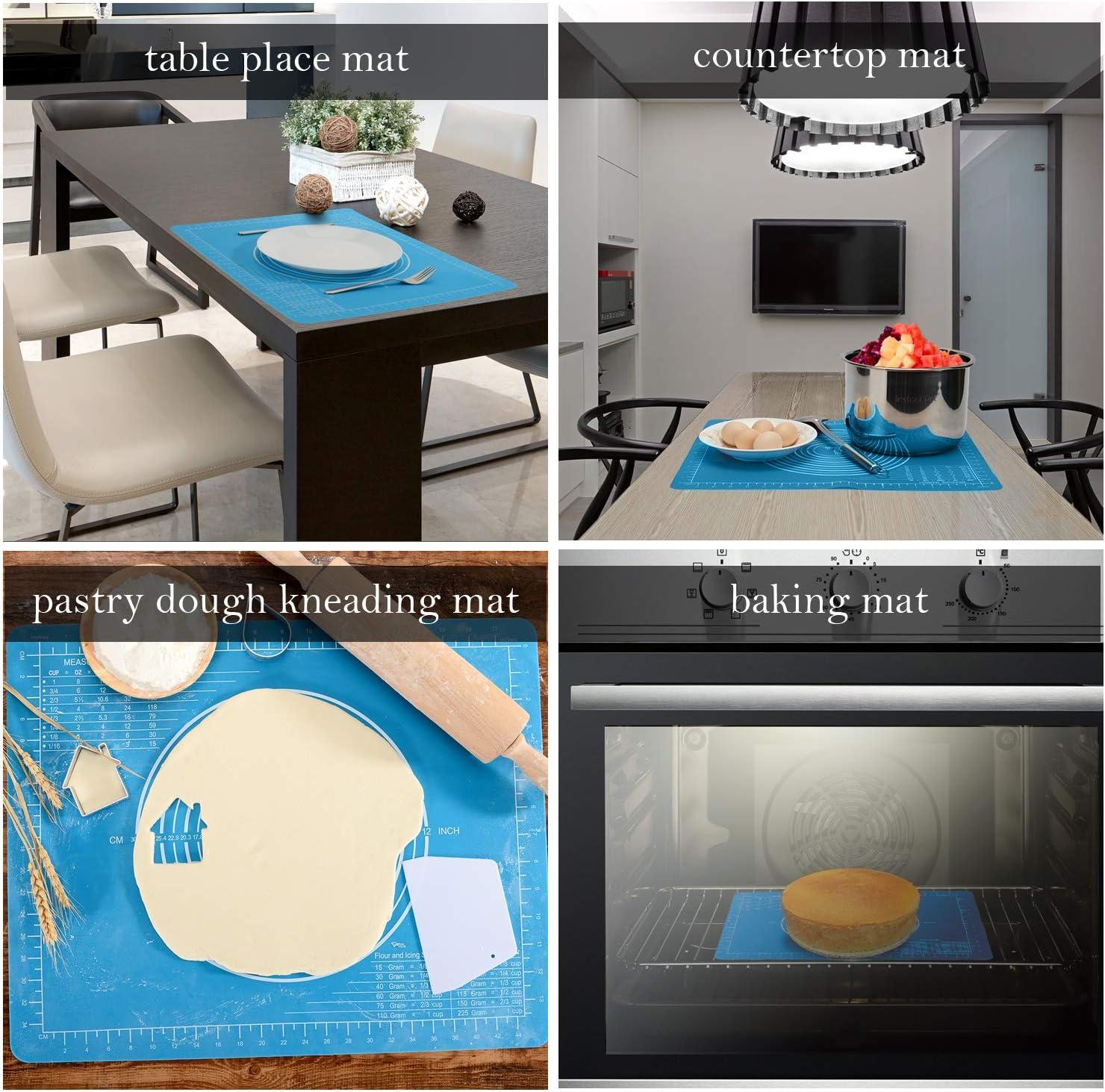 Thảm nướng chống trượt Thảm nướng chống dính silicone lớn thảm cán bột thảm silicone thảm nhào bột bánh pizza fondant - thảm nhựa epoxy 50 * 40cm