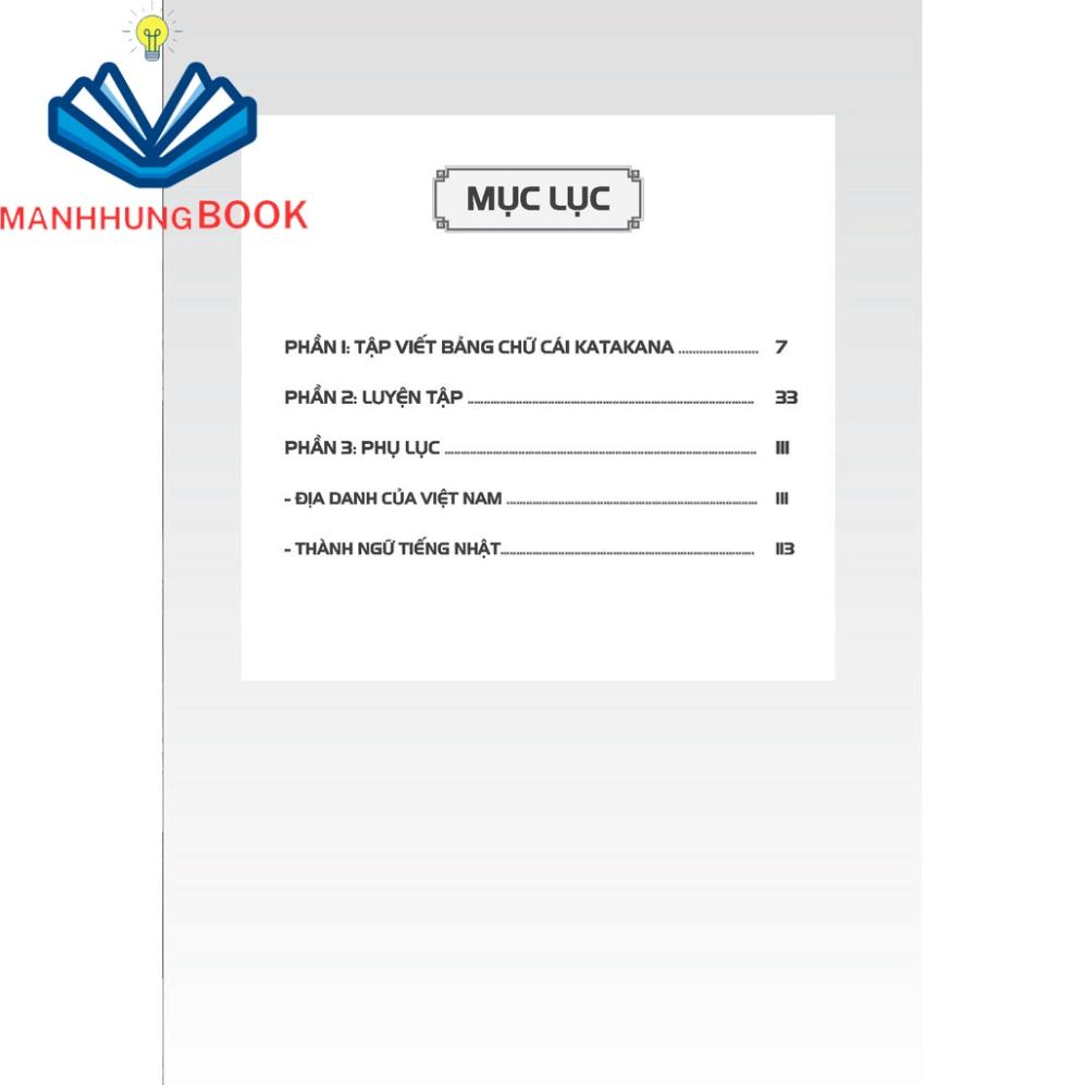 Sách - Tập viết tiếng Nhật căn bản KATAKANA (tái bản)