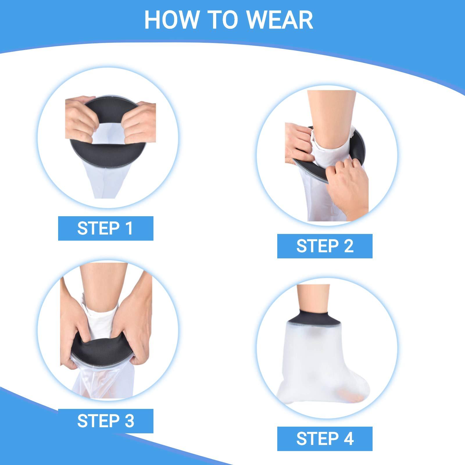 Vòi hoa sen không có nắp không thấm nước cho bàn chân và bao mắt bảo vệ cho bàn chân không thấm nước