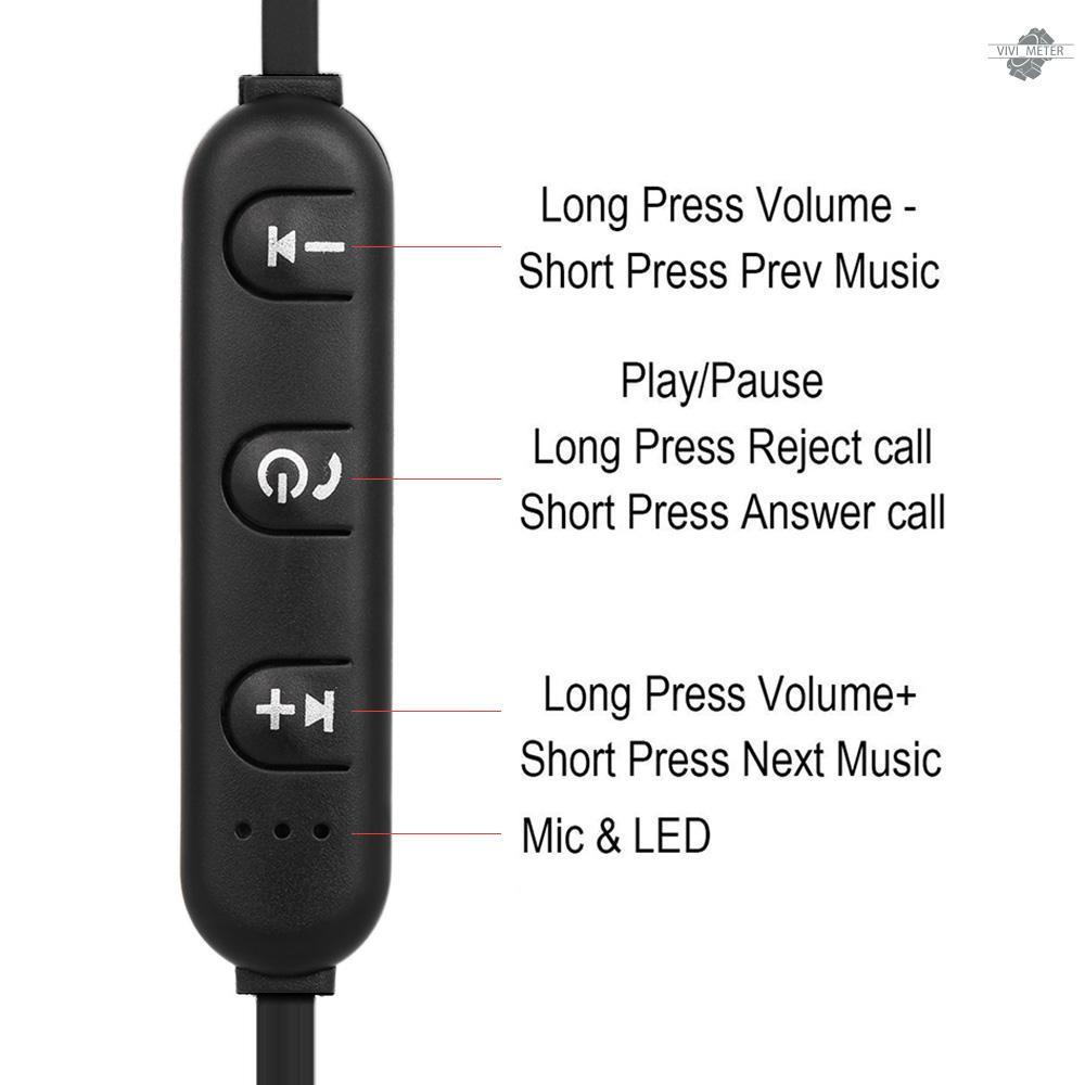 Bluetooth 4.1 Headphones Outdoor Sport Headsets Music Earphone Magnetic Suction Built-in Microphone Line Control