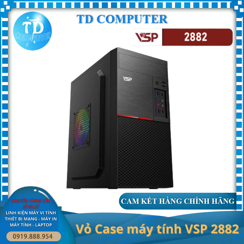 Vỏ máy tính Case VSP 2882 (M-ATX, I-ATX) - Hàng chính hãng TECH VISION phân phối