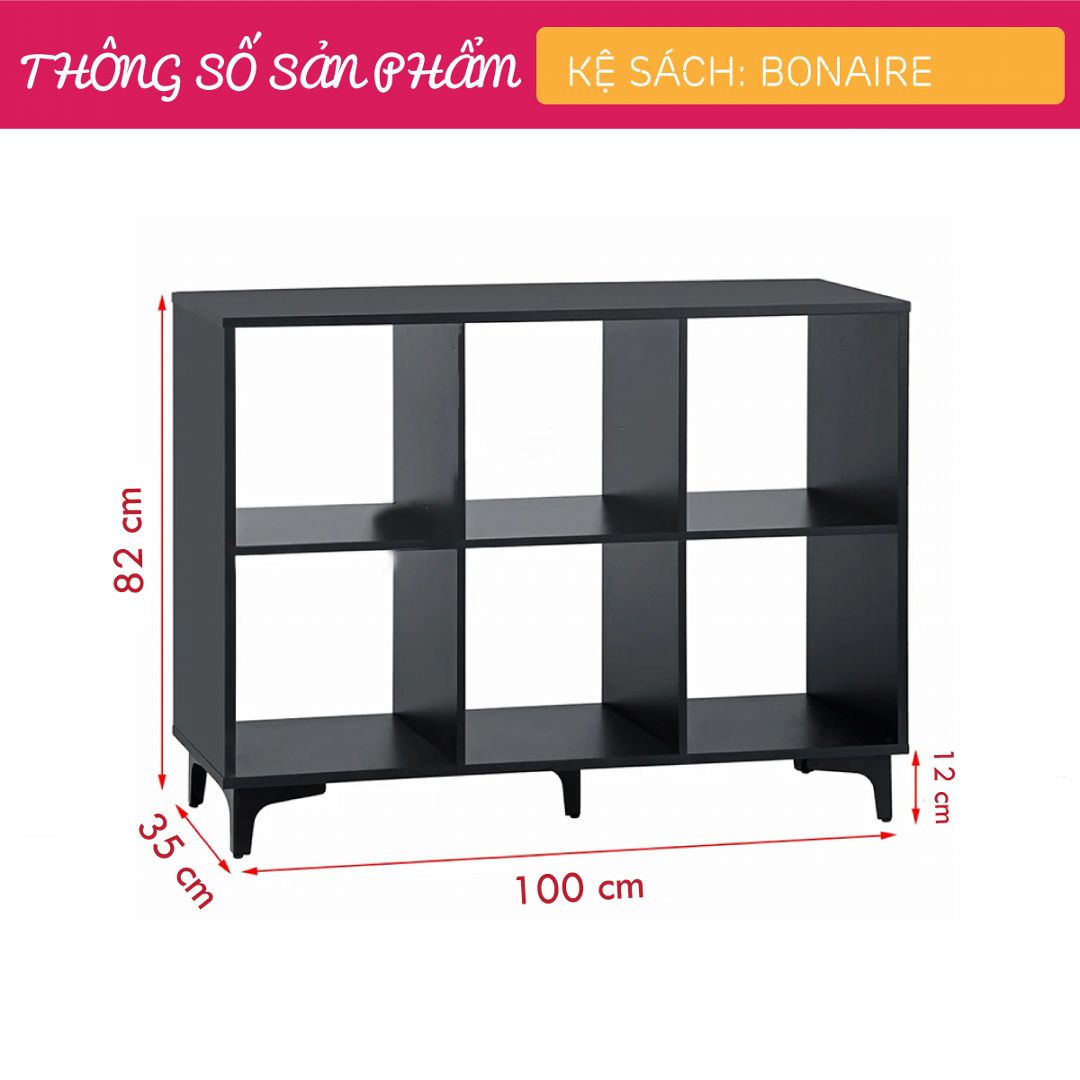 Tủ để sách gia đình kiểu dáng nhỏ gọn SMLIFE Bonaire