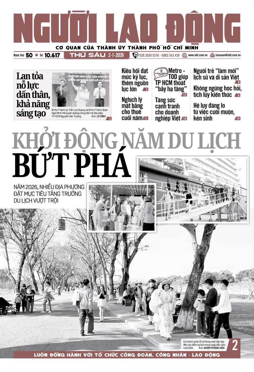 Nhật báo Người Lao Động từ ngày 29-12-2025 đến 04-01-2026