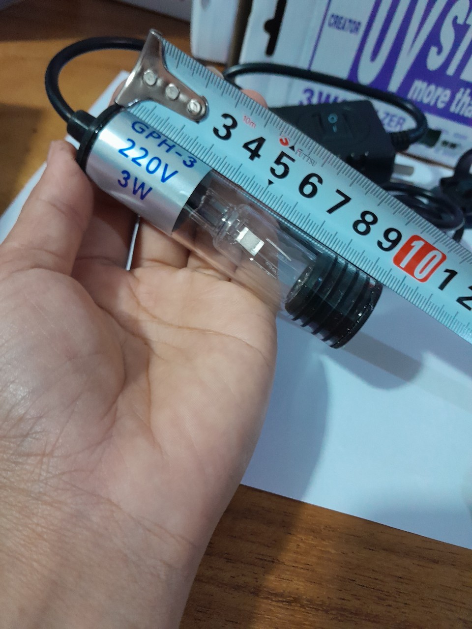 Đèn UV công suất 3w,5w,5w,7w,9w,11w diệt rêu hại hồ cá