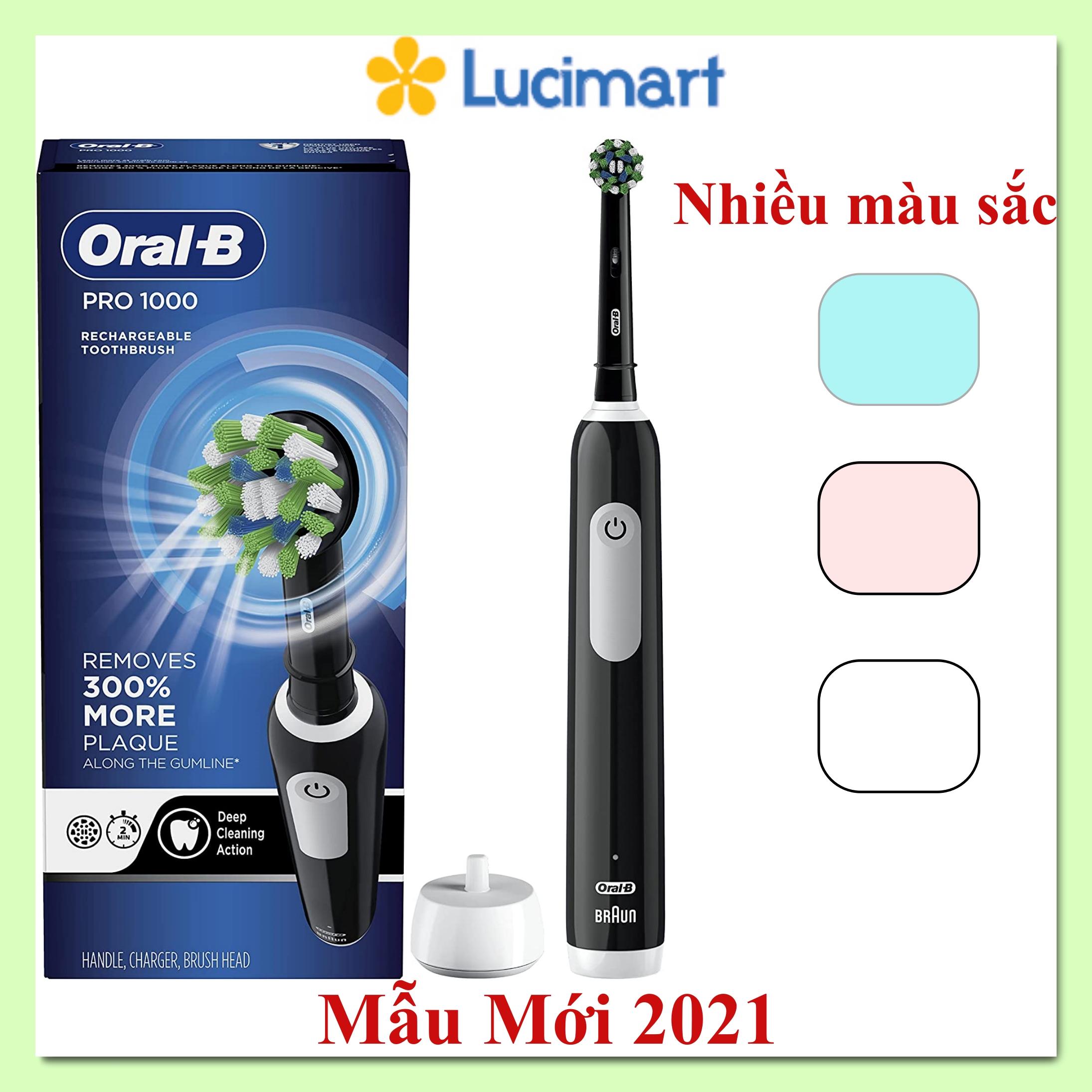 Bàn Chải Đánh Răng Điện Oral-B Pro 1000, Oral B Electric Toothbrush, Ngừa Sâu Răng, Nhập Đức, Hàng Chính Hãng