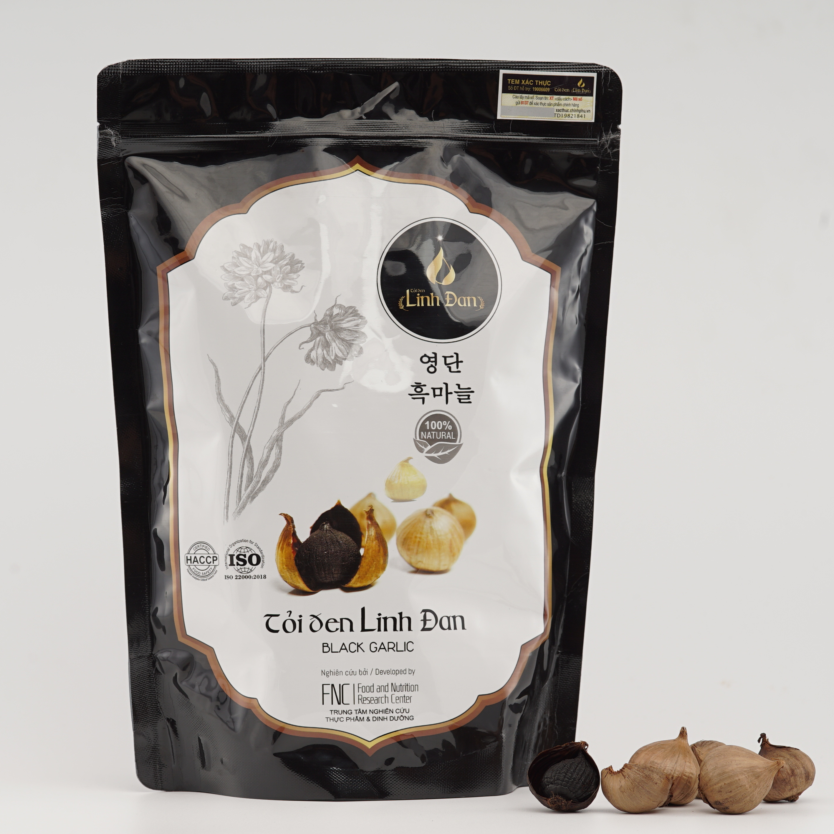 Combo 2 Túi Thực Phẩm Bảo Vệ Sức Khỏe - Tỏi Đen Cô Đơn Linh Đan - Loại Một Nhánh 500g/Túi