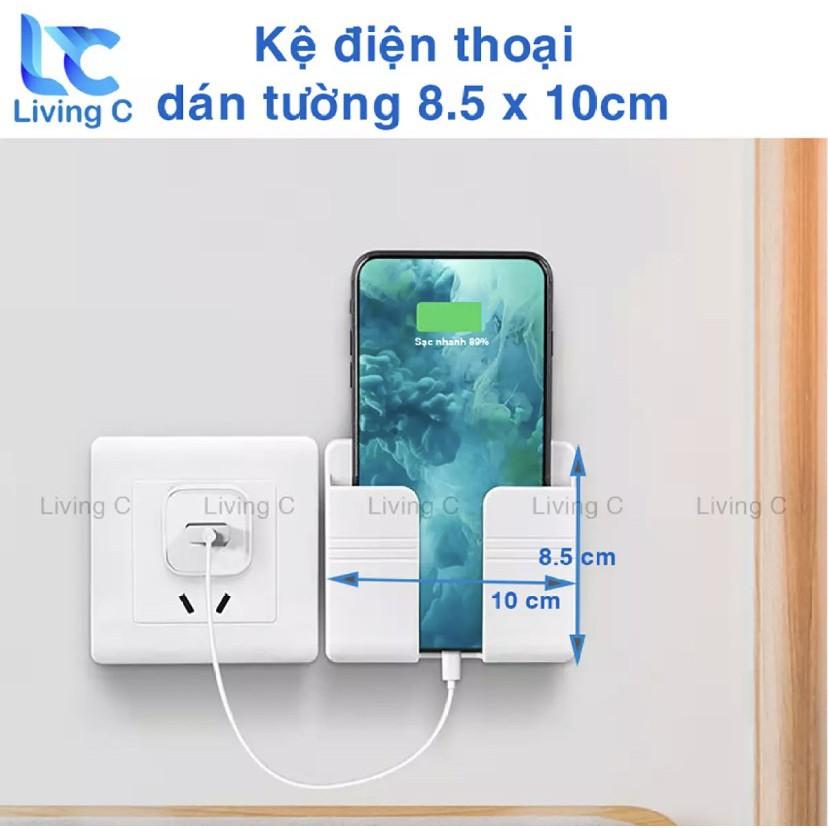 Giá đỡ điện thoại, điều khiển tivi dán tường tiện lợi, bám dính chắc chắn