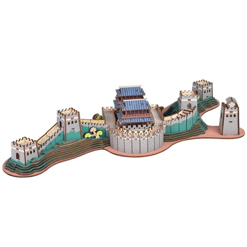 Đồ chơi gỗ lắp ráp 3D mô hình Vạn Lý Trường Thành The Great Wall cắt laser