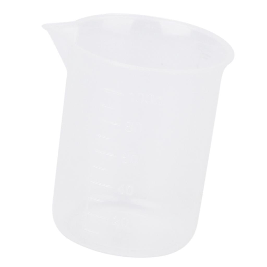 50/100/150/200/250/500ml Transparent Plastic Graduated Beaker
