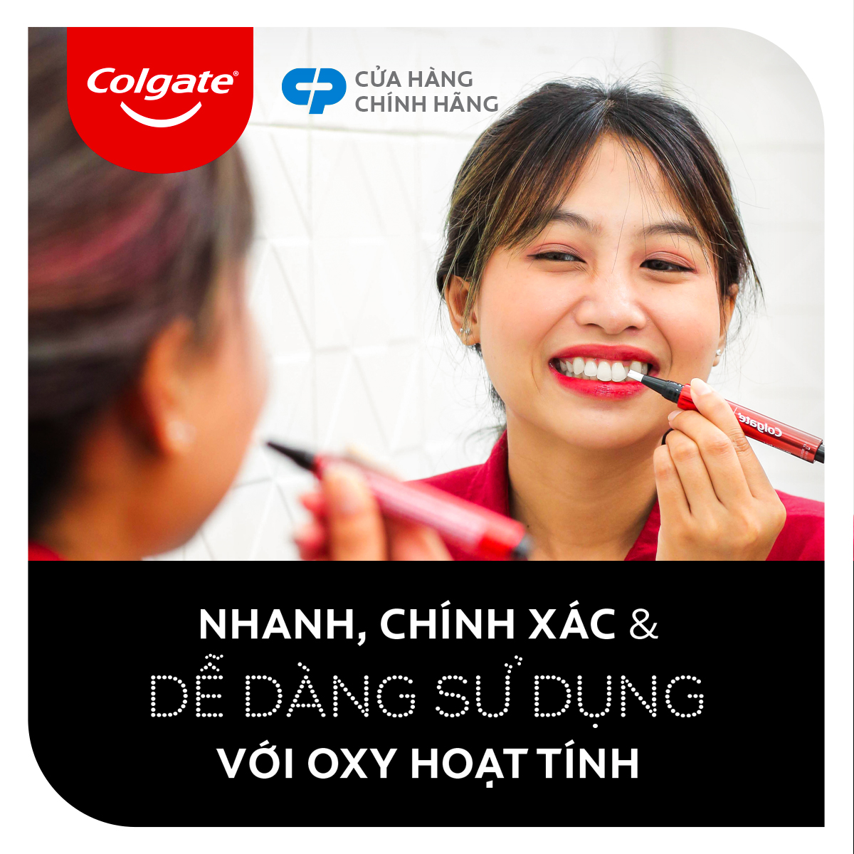 Bút làm trắng răng Colgate Optic White O2 an toàn tại nhà, không ê buốt