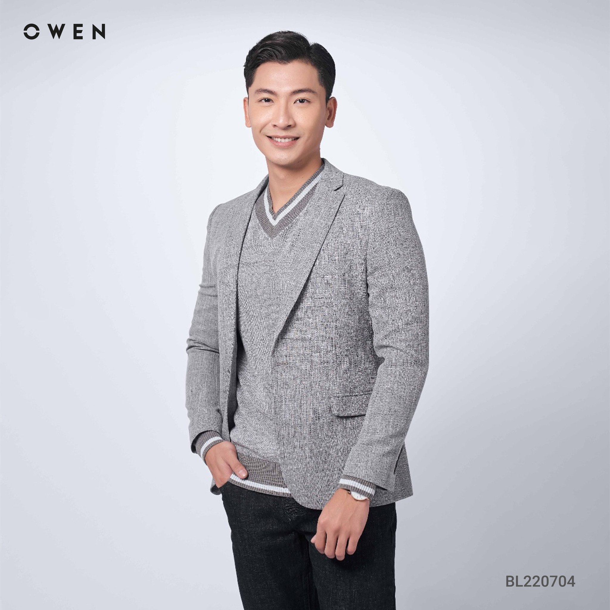 Áo Blazer OWEN nam công sở vải Namu KHÔNG NHĂN dáng REGULAR mã BL220704