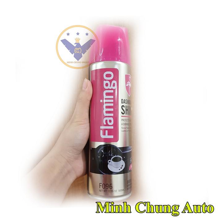 COMBO 2 bình xịt vệ sinh taplo, nhựa, da nội thất xe ô tô Flamingo hương cà phê