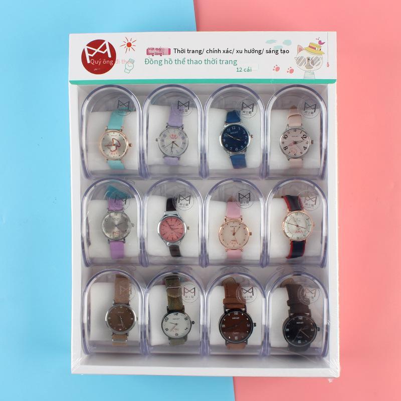 Vận Chuyển Nhanh Chóng Bán Phong Cách Hàn Quốc Thời Trang Tinh Tế Đồng Hồ Cặp Đôi Sinh Viên Thường Ngày Thời Gian Bong Bóng Nữ Dây Đeo Lịch Đồng Hồ Thạch Anh Chống Thấm Nước