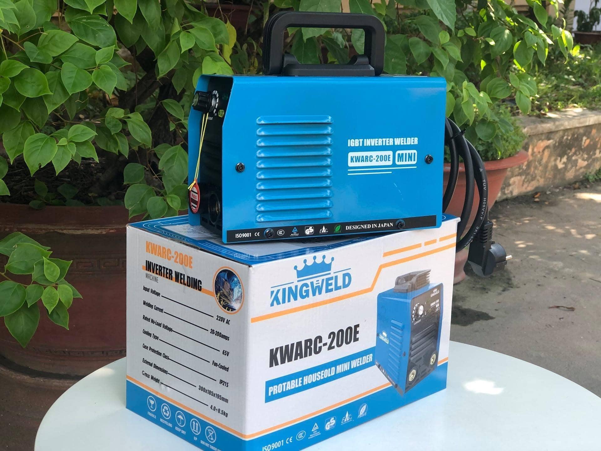 MÁY HÀN QUE MINI ĐIỆN TỬ KINGWELD KWARC-200E - HÀNG CHÍNH HÃNG