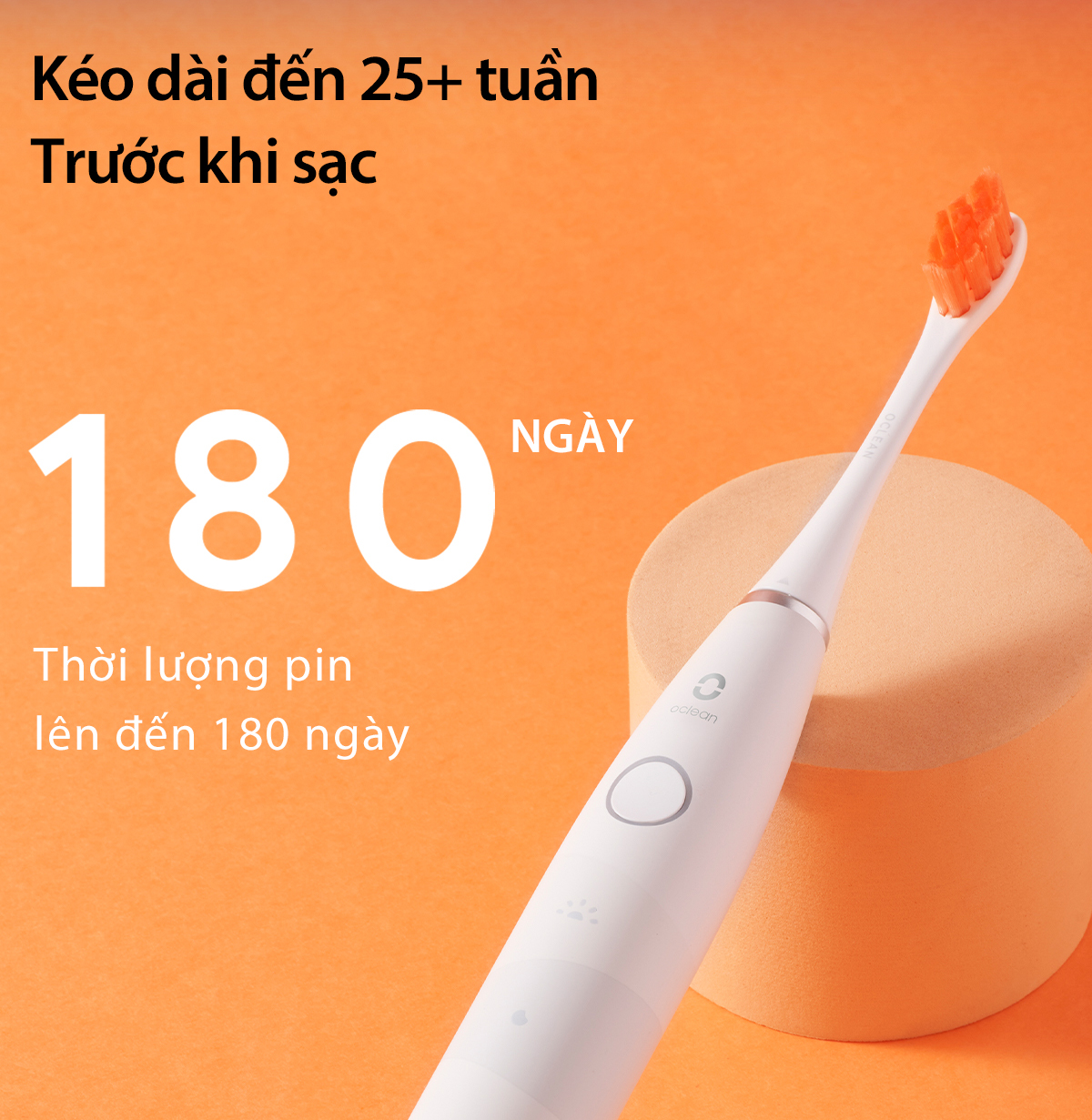 Bàn Chải Điện Oclean Flow | Pin 180 Ngày | 5 Chế Độ Chải | 38000 Lần Chải/Phút | Chống Nước IPX7 | Hàng Chính Hãng