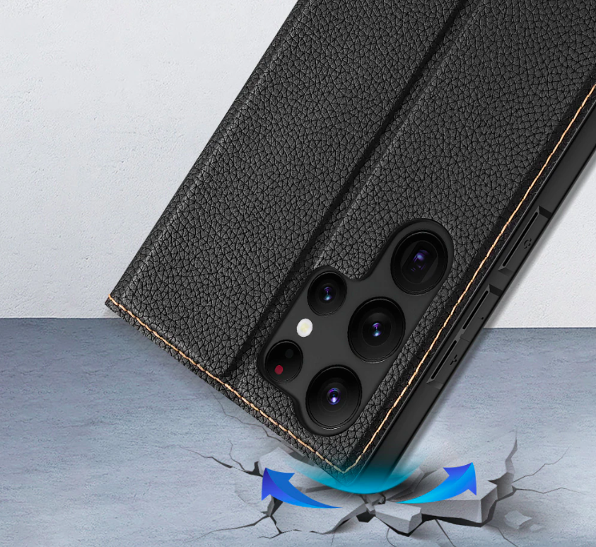 Bao da dành cho Samsung S23 Ultra hiệu Dux Ducis Skin X2 Series chống sốc có ngăn đựng thẻ - hàng chính hãng