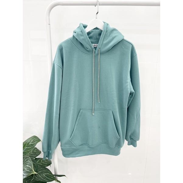 Áo Hoodie Trơn Basic unisex VN CLO HD022 Xanh Ngọc Lam