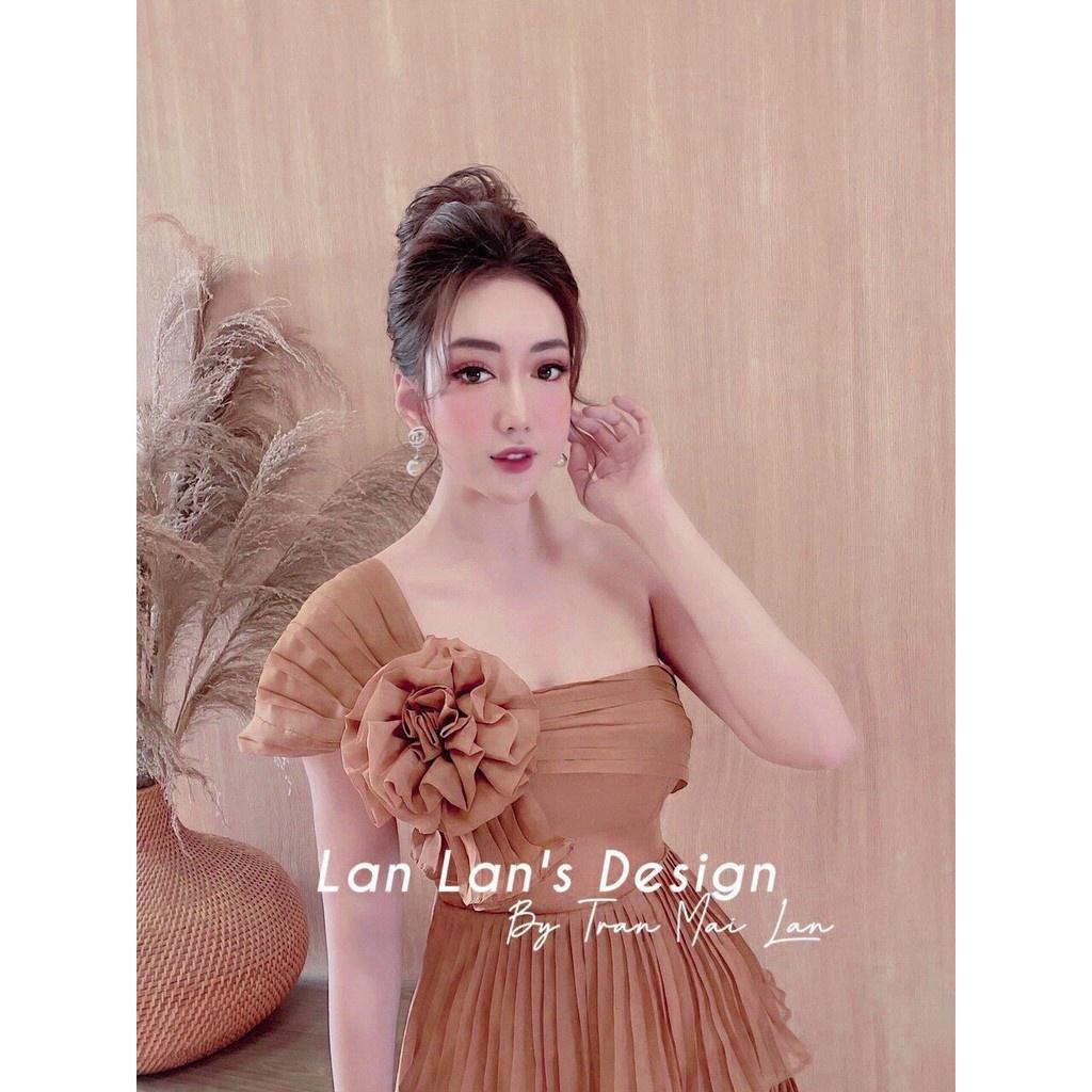 Đầm Dự Tiệc Dáng Xoè - Váy Trễ Vai Xếp Li Tầng Thích Hợp Dự Tiệc, Đi Biển kèm video thật