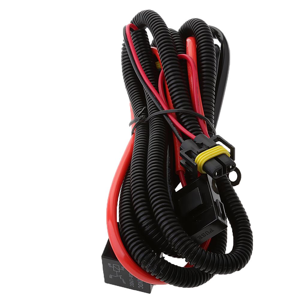Xenon HID Conversion Kit Relay Wiring Harness H1 H3 H4 H7 H8 H9 H10 H11 H13 H16 9004 9005 9006 9140 9145 9012 5202 HB3 HB4
