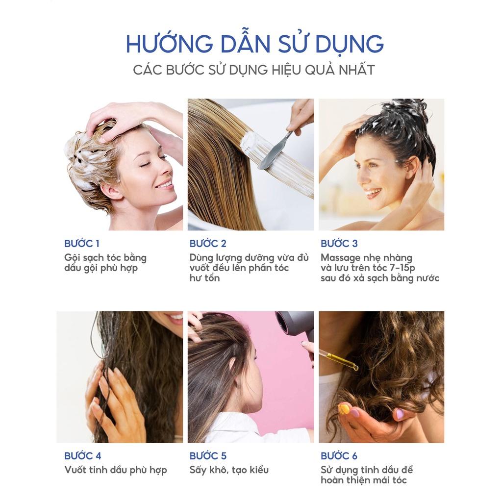 Kem ủ tóc Collagen KARSEELL dạng hũ 500ml, dầu hấp phục hồi siêu mượt chuẩn salon ngay tại nhà