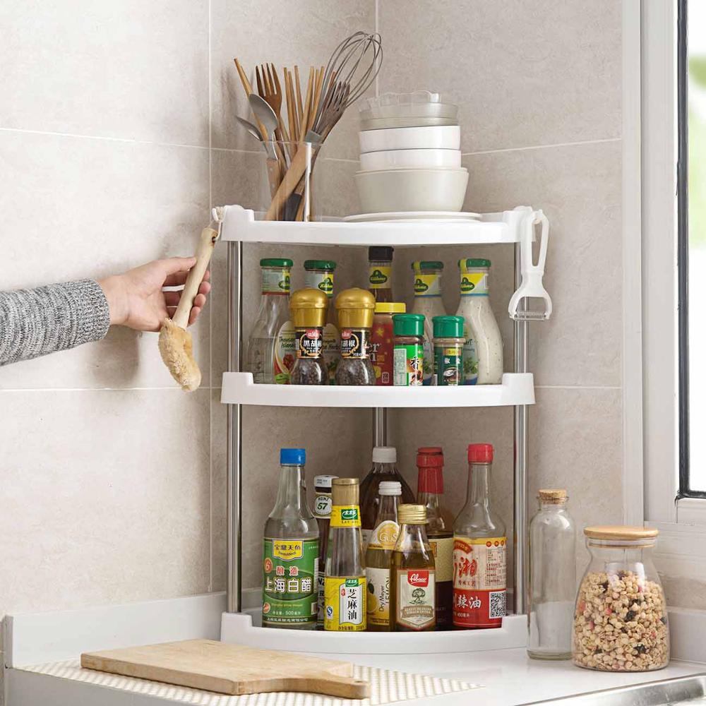 OTHERHOUSE Kệ Đựng Gia Vị Nhà Bếp Góc Giá Đựng Đồ 2/3 Kệ Đựng Gia Vị 2 Tầng Nhà Tổ Chức Gia Vị Nêm Gia Vị Kệ Giá Để Phụ Kiện Nhà Bếp