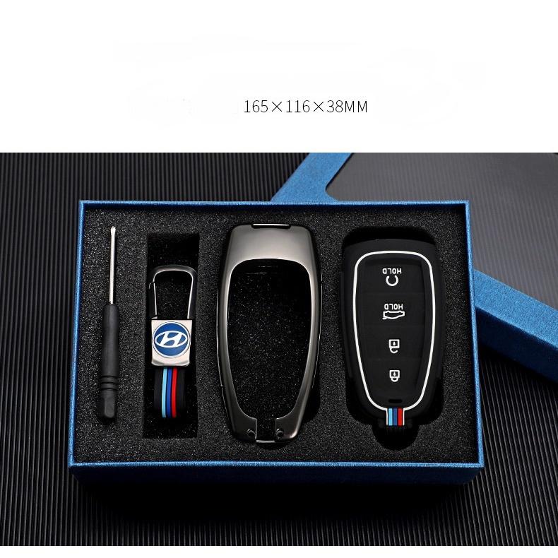 Ốp Chìa Khóa Santafe 2021-2022, Tucson All New 2021-2022 Chất Liệu Hợp Kim Metal Cao Cấp