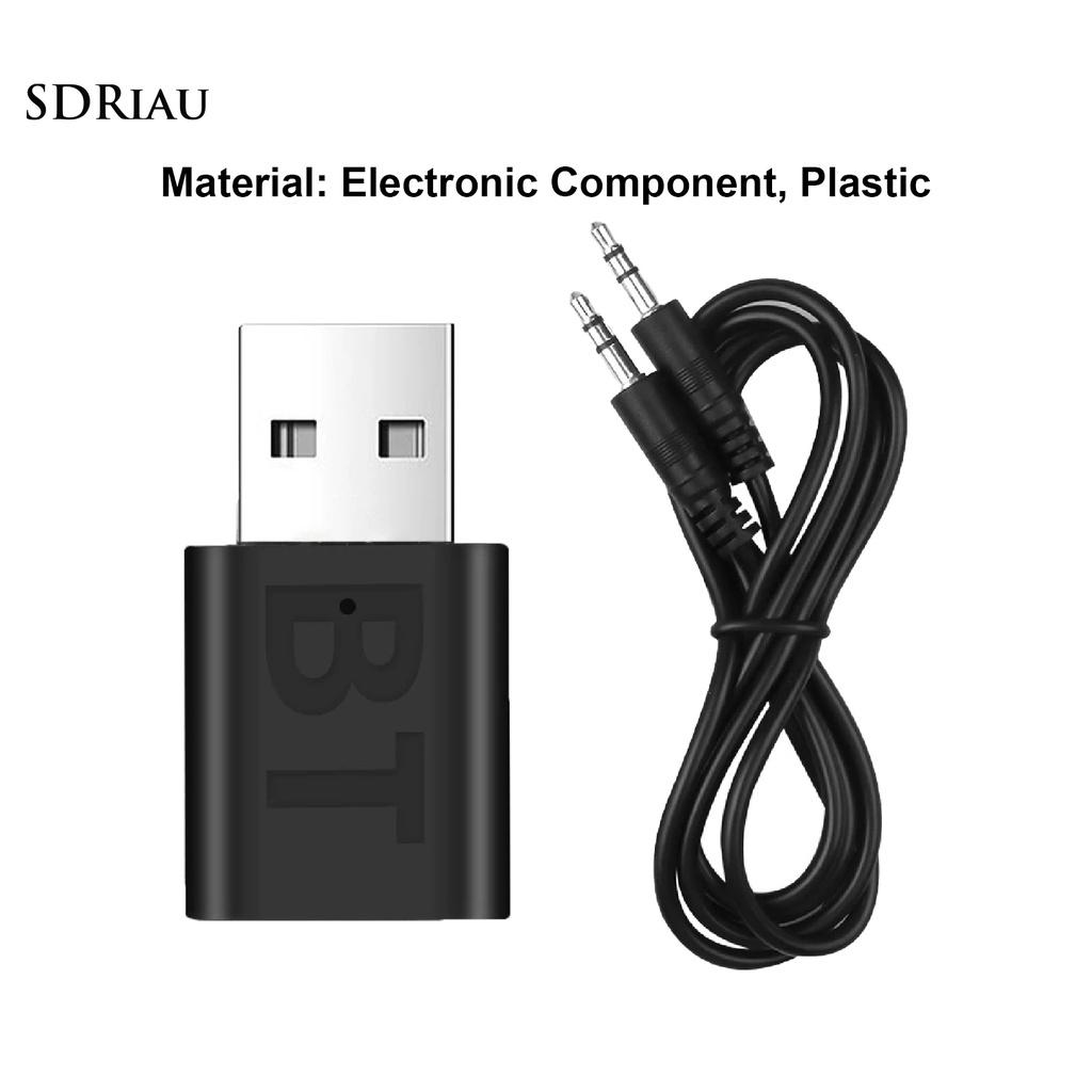 Bộ chuyển đổi âm thanh USB/AUX 3.5mm Bluetooth 5.0 màu đen cho xe hơi