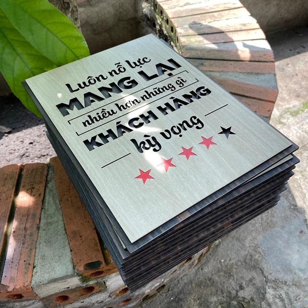 Tranh Gỗ khắc Chữ tạo động lực TBIG056 treo phòng làm việc "luôn nỗ lực mang lại nhiều hơn ...