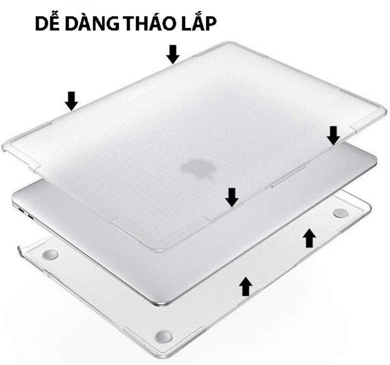 Ốp cao cấp chống sốc TOMTOC Hardshell Slim-B03-C02 dành cho Macbook Air 13 inch M1 2021 hàng chính hãng