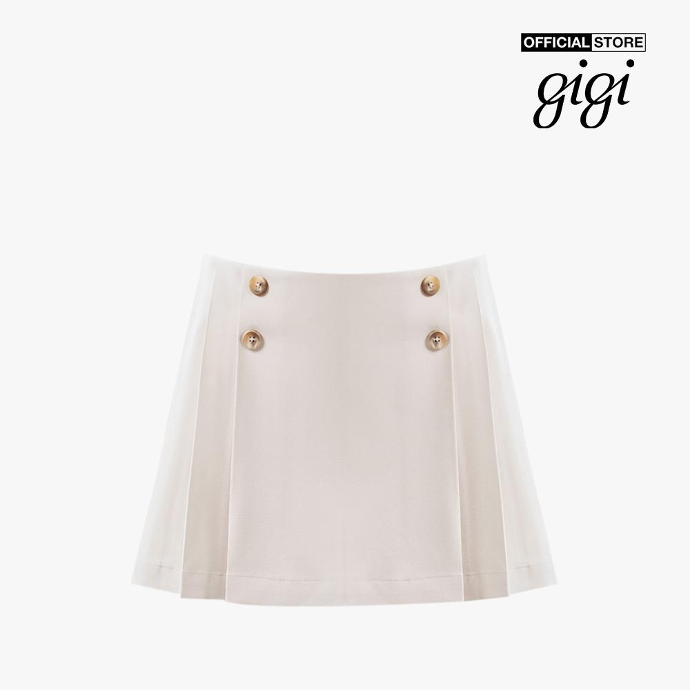 GIGI - Quần shorts giả váy xếp li phối nút tròn thời trang G3402S221411