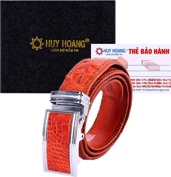 Thắt Lưng Nam Da Cá Sấu Đan Viền Bản Lớn Gai Huy Hoàng HT4704