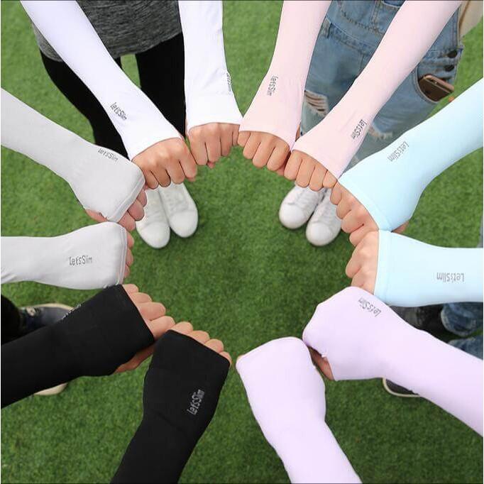 Găng tay chống nắng Let'Slim xỏ ngón phong cách Hàn Quốc ( Màu Ngẫu Nhiên )