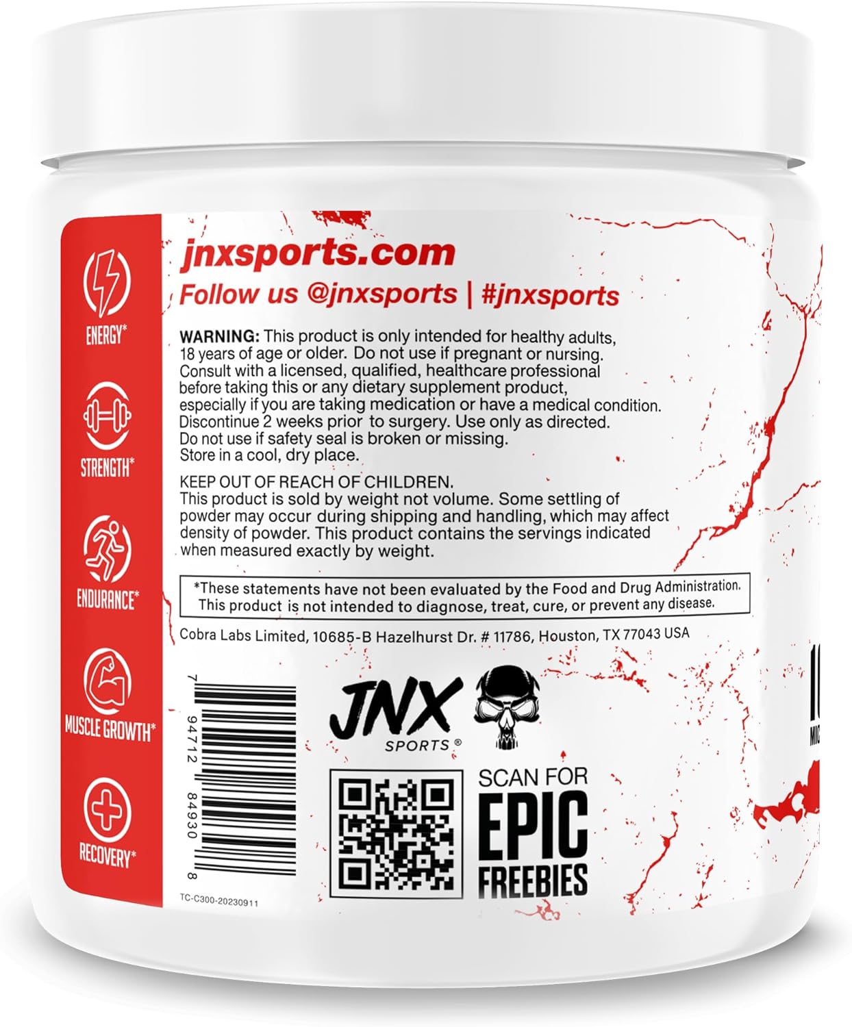 JNX The Curse Creatine Micronized (300gram - 500gram)- Creatine Hỗ Trợ Tăng Sức Mạnh Cơ Bắp 60 - 100 Serving