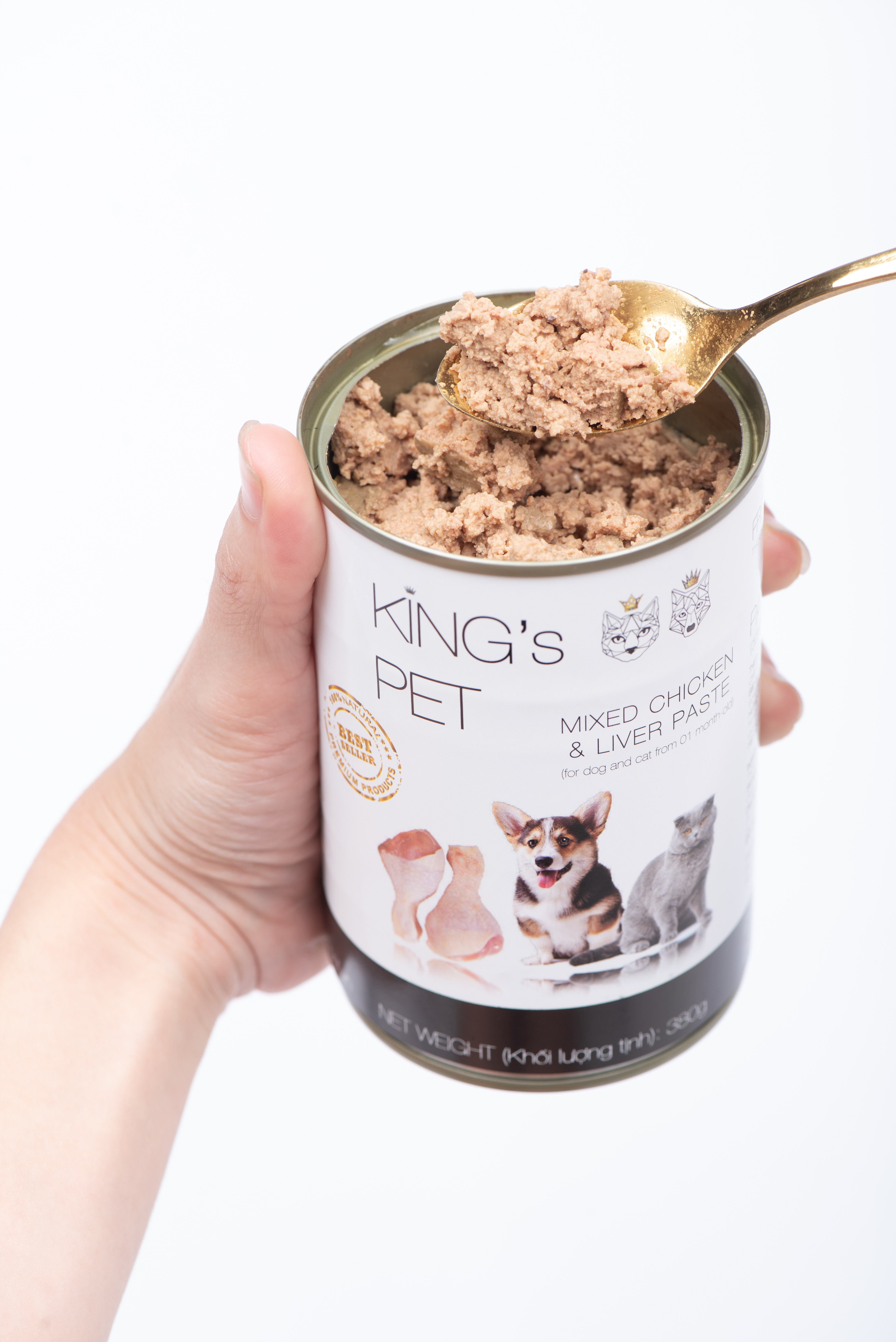 PATE KING'S PET DẠNG LON DINH DƯỠNG CHO CHÓ MÈO (lon 380g)