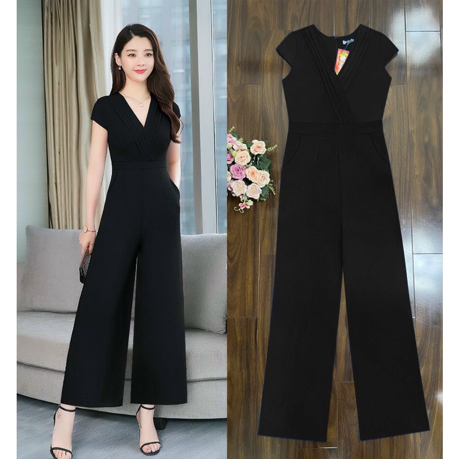 Jumpsuit Dài Thiết Kế Jumsuit dài ống suông  ly ngực xinh xắn