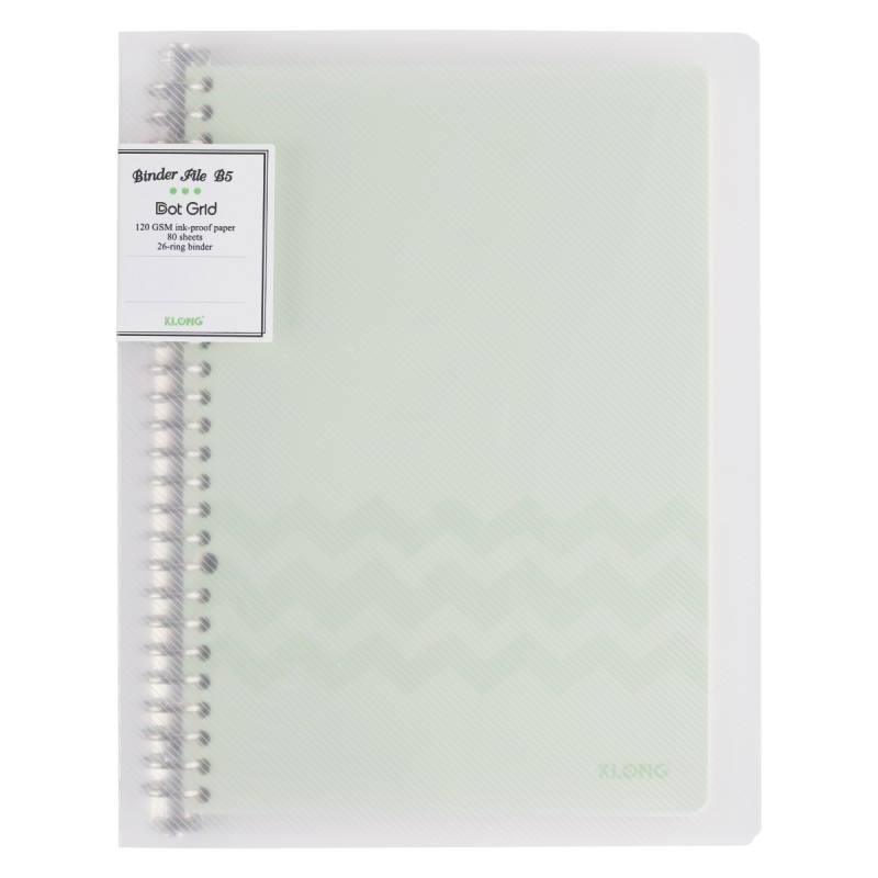 Sổ Binder File Dot Grid sắt 26 chấu B5 - 80 tờ ; MS: 551