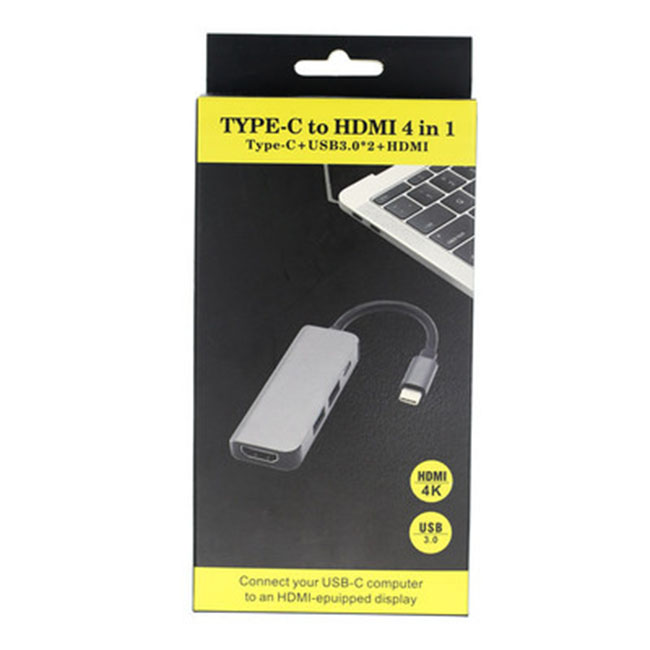 Hub chia USB Type-C 5 Cổng HDMI/USB 3.0/SD/TF US01 - Hàng chính hãng 