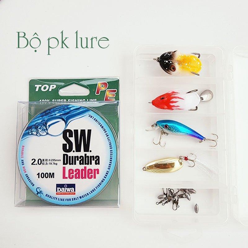 Bộ cần câu lure Thunder máy đứng Deukio FS2000 tặng bộ mồi câu BCM21 - Sanami Fishing