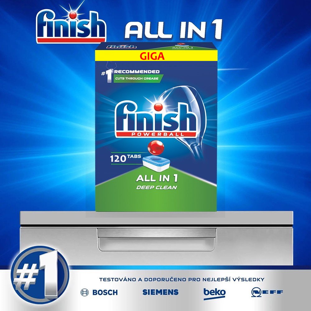 Viên rửa bát Finish All in one 120 viên