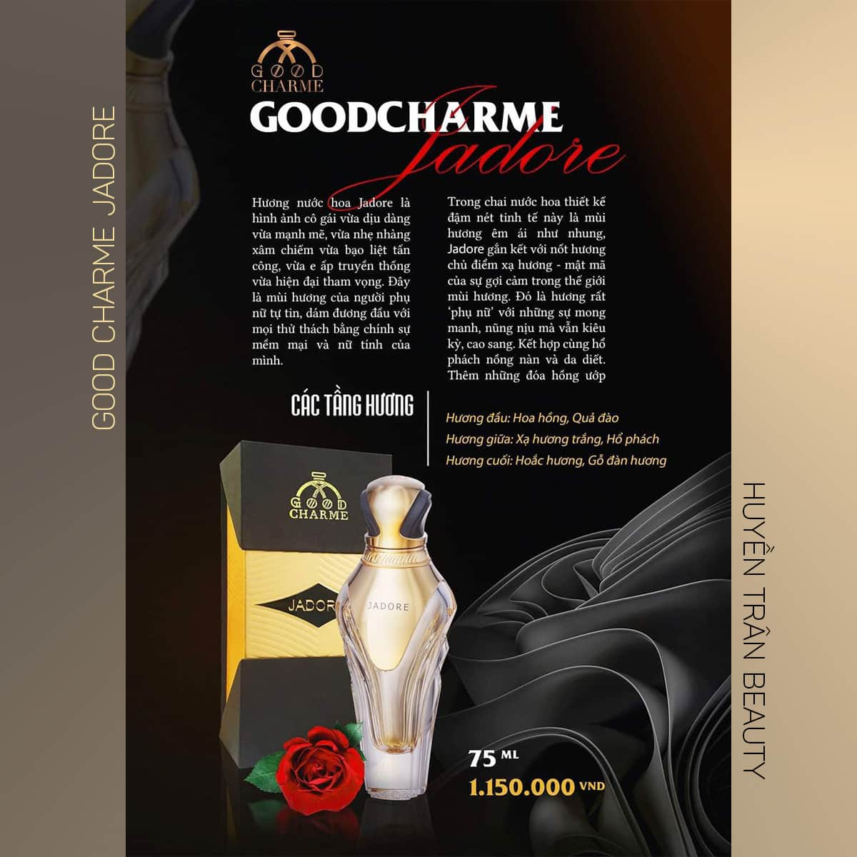 Nước Hoa Nữ Cao Cấp GOOD CHARME JADORE 75ml Lưu Hương Lâu Quyến Rũ, Nữ Tính_Nước Hoa Chính Hãng