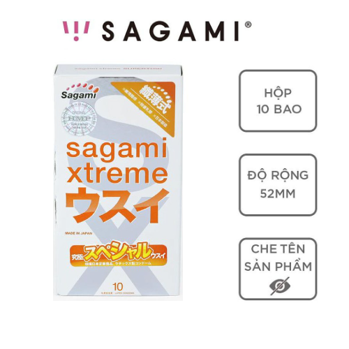 Bao cao su Sagami Superthin - Mỏng - Kiểu truyền thống - Hộp 10 chiếc