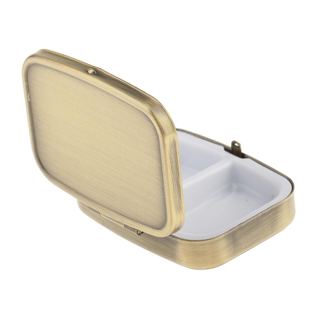 Travel Portable Vitamin Organizer Medicine Tablet Box Storage Case w/ Mirror