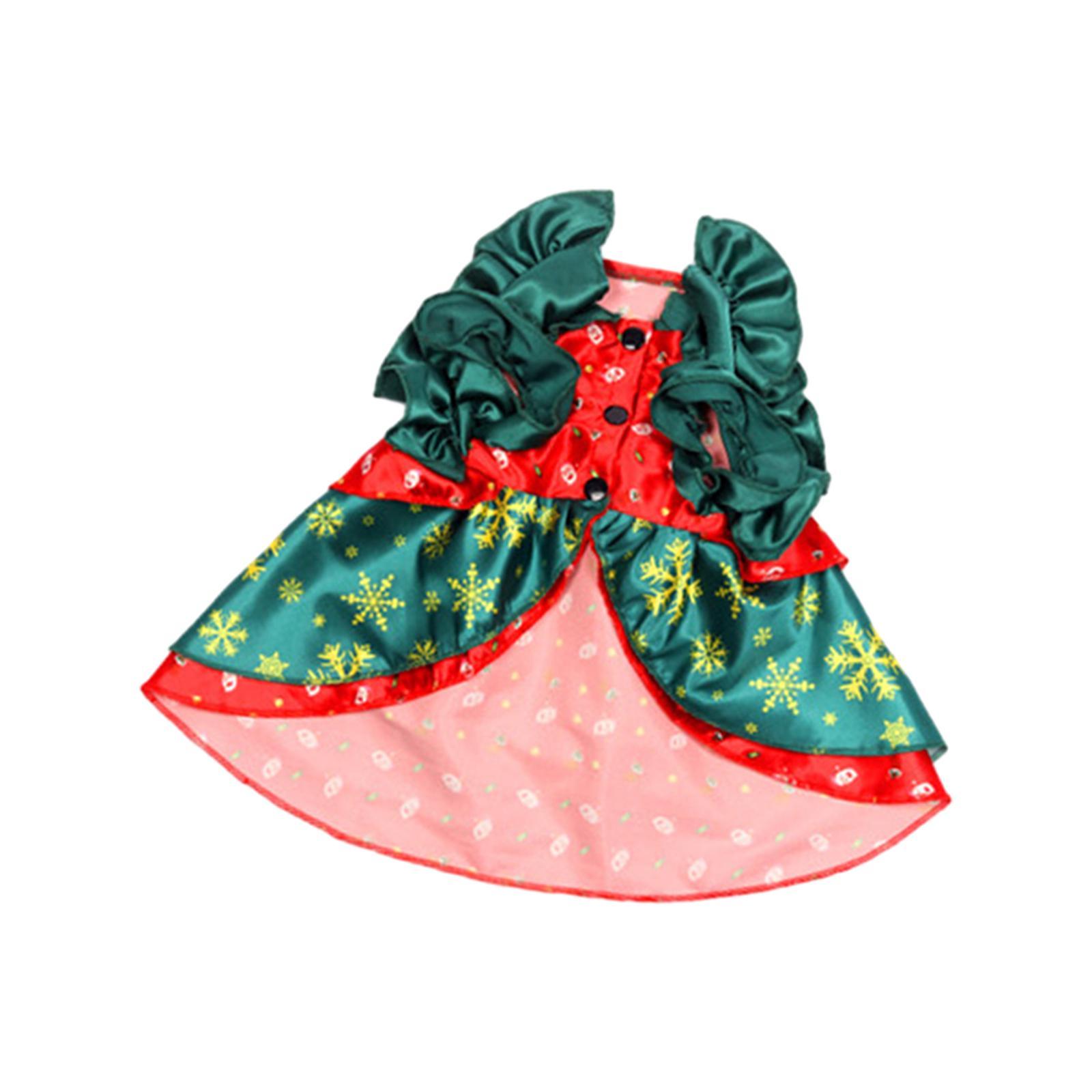 Pet Christmas Costume with Big Bowknot, Cosplay Dress Holiday Decor, Xmas Tree Costume Dress, Party Dress up Clothes